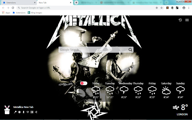 Metallica New Tab, Wallpapers HD