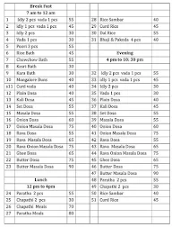 Hotel Sri Mookambika Bhavan menu 1