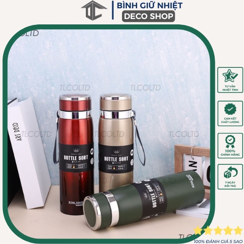 Bình Giữ Nhiệt Inox Bottle Sport 1000Ml Inox Có Dây Xách