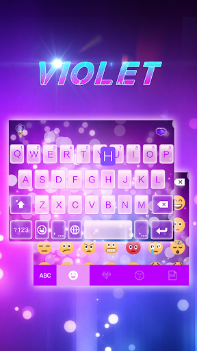 Violet Emoji Keyboard Theme