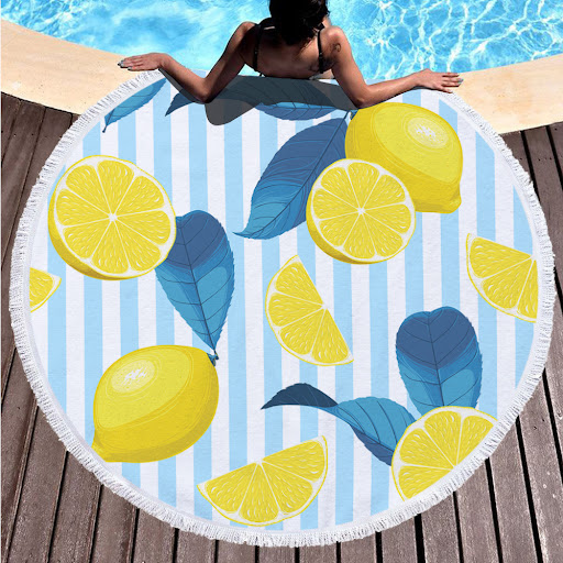 Title 16, Digital printing round beach towel perfect for ...