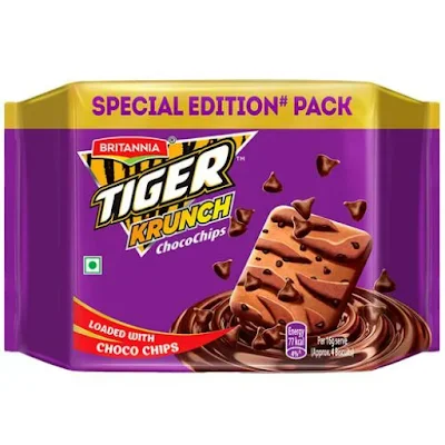 Britannia Tiger Krunch Chocochips Biscuits 400 Gm