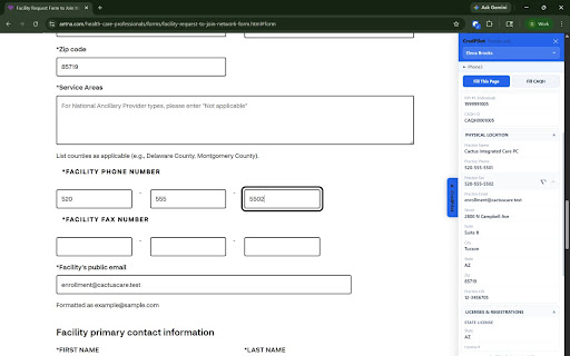 CredPilot – Provider Credentialing Autofill screenshot 1