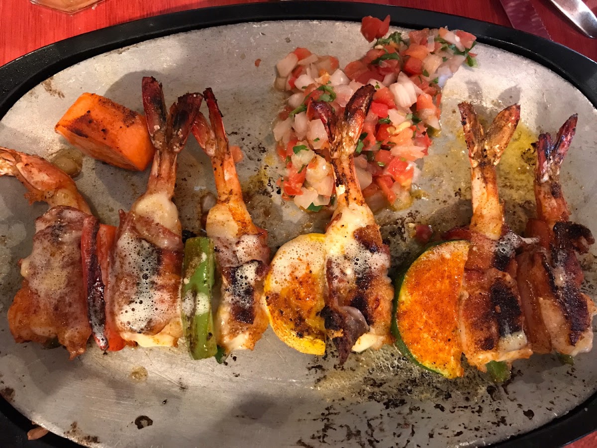 Shrimp Brochette- brings a smile to your face.