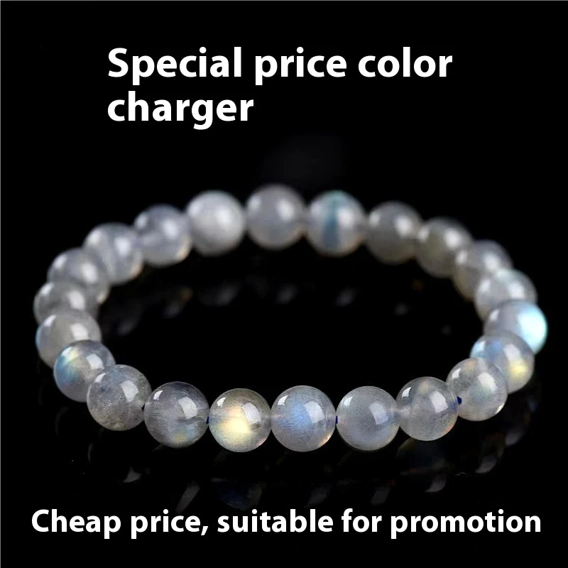 Perles en vrac Jiuya Cristal Grade 7A Pierre de Lune Grise Naturelle, parfaites pour bijoux, favorisent l'intuition et la paix intérieure.