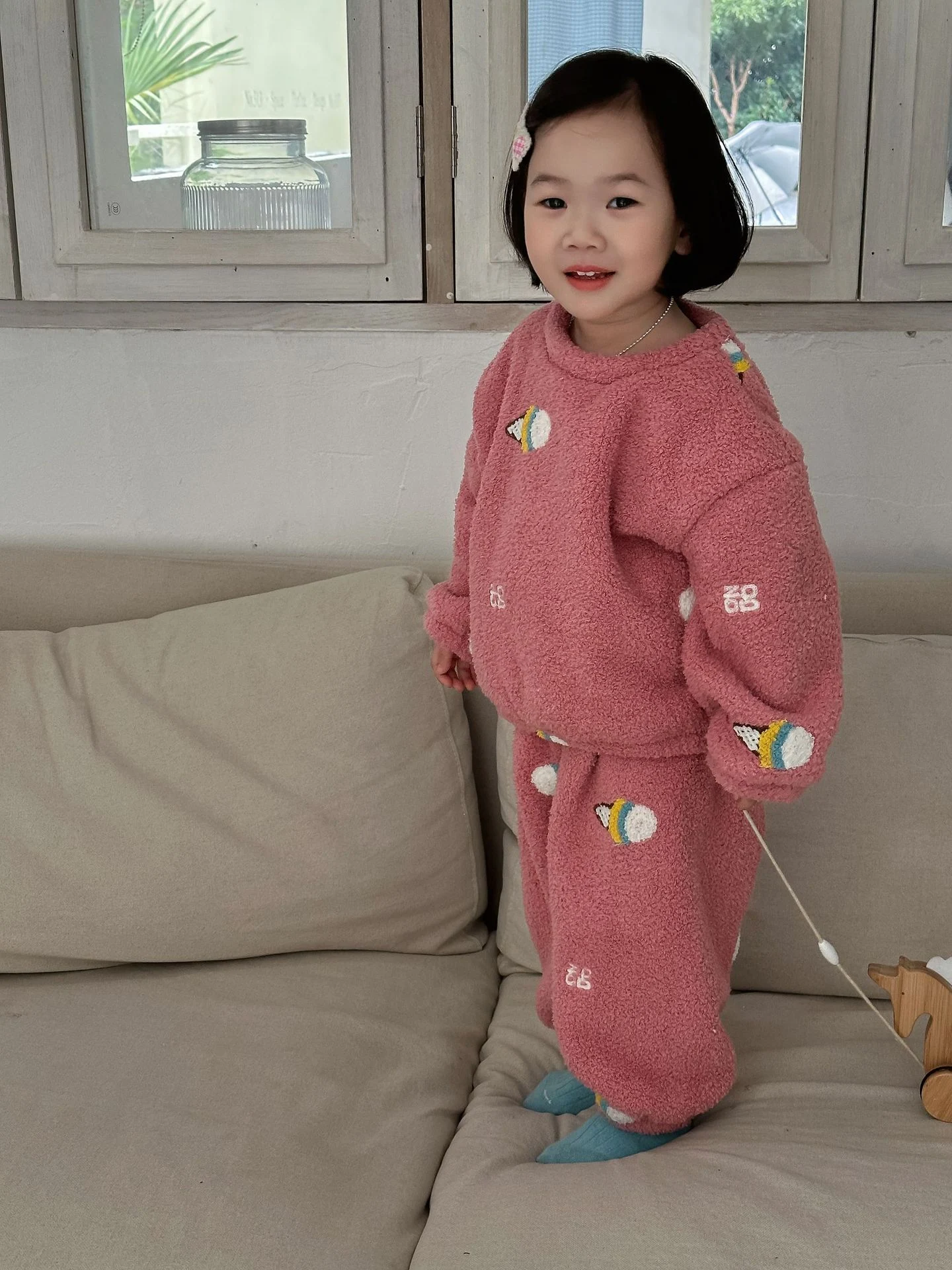 Title 9, Kinder Cloud Velvet Home Wear pyjama set. Zacht...