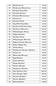 Surabhi Mess menu 2