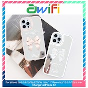 Ốp Lưng Iphone Gương Cạnh Vuông Nơ Butterfly 6/6Plus/7/7Plus/8/8Plus/X/Xs/11/12/13/Pro/Max/Plus/Promax - Sale Hot U3 - 12