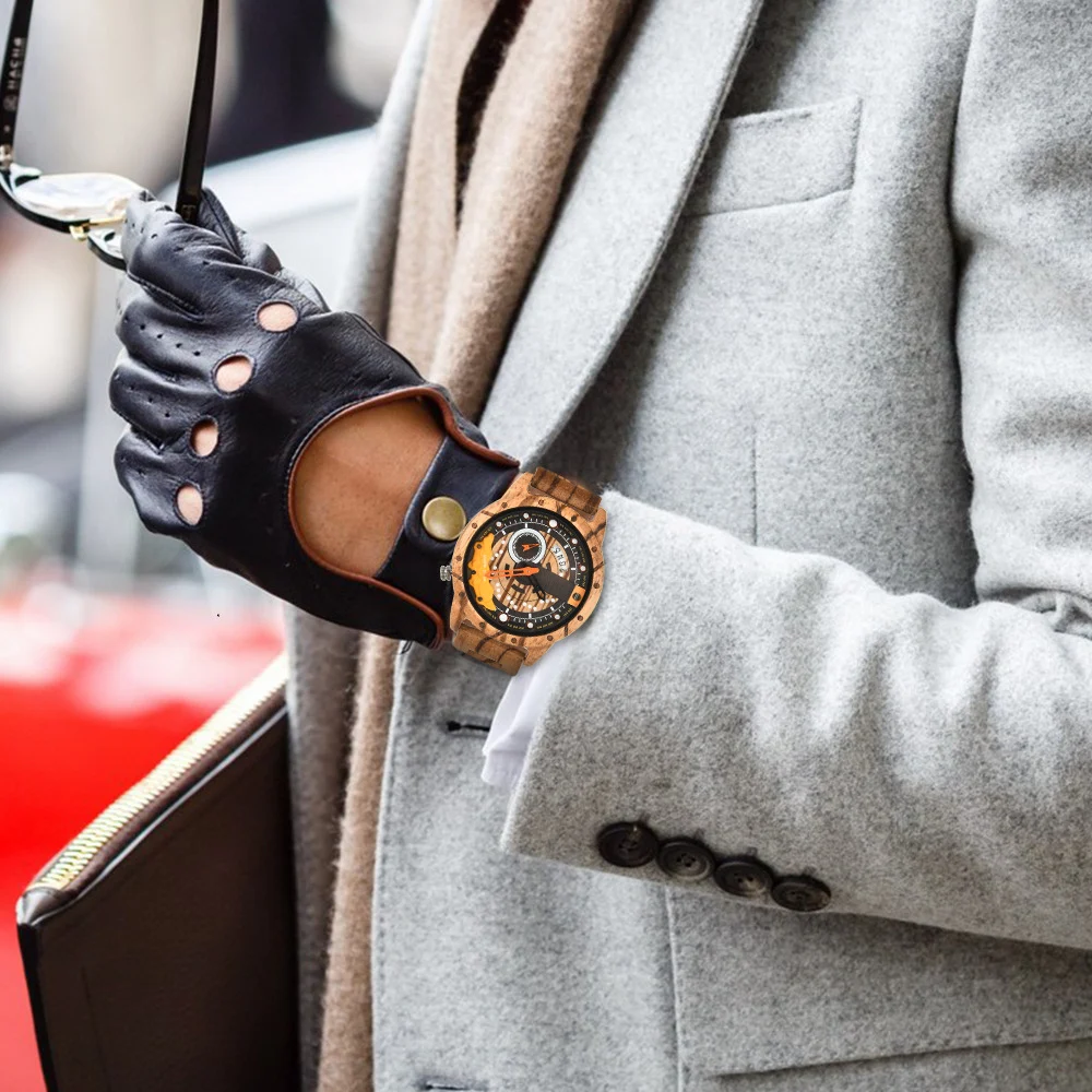 Title 12, Montre en bois pour homme avec grand cadran en ...