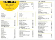 The Dhaba menu 2