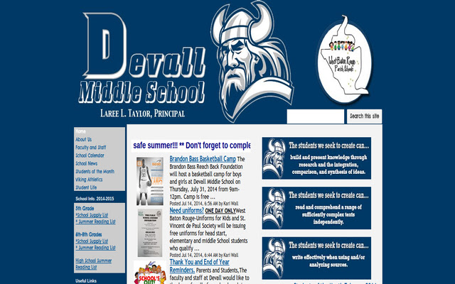 Devall Middle School chrome extension