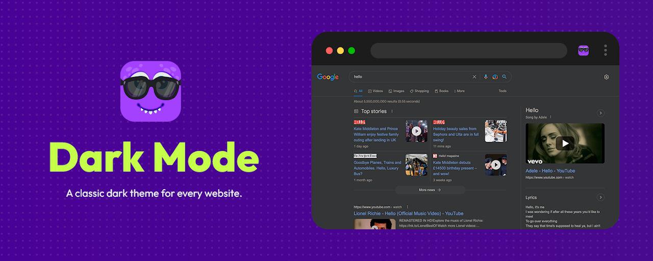 Dark Mode - Dark Theme for Chrome Preview image 1