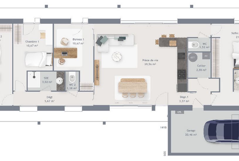  Vente Terrain + Maison - Terrain : 1 800m² - Maison : 115m² à Thibouville (27800) 