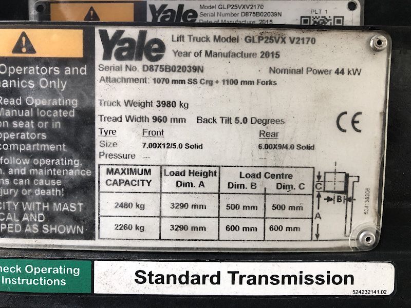 Zdjęcie YALE GLP25VX