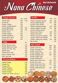 Nana Ka Chinese menu 1