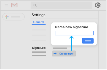 Create a new signature in Settings