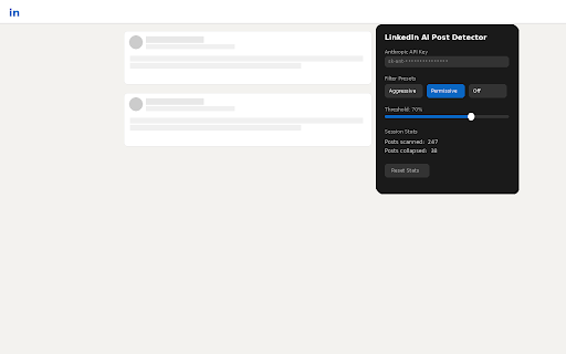 LinkedIn AI Post Detector screenshot 2