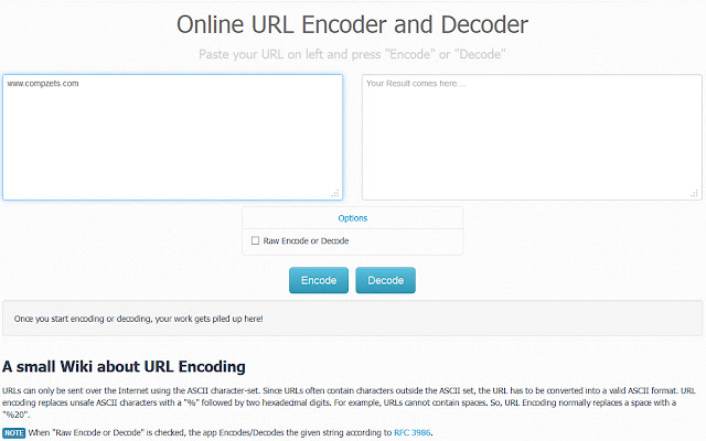 URL Encoder and Decoder chrome extension