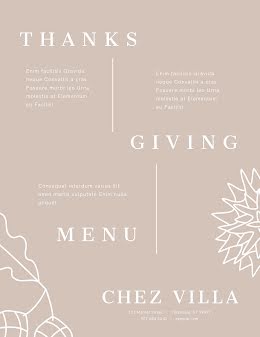 Menu Thanksgiving 16 - Thanksgiving Menus item