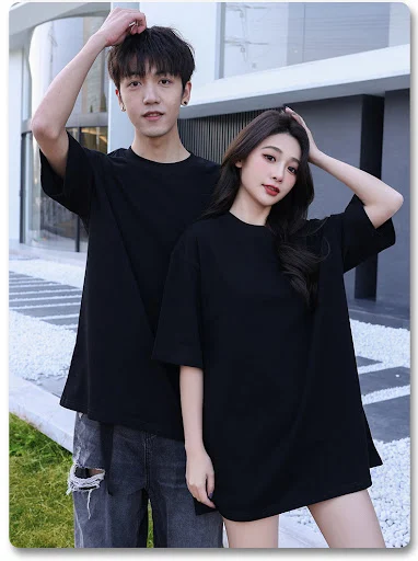 Title 6, Camiseta 40% algodão solta manga curta cor sóli...