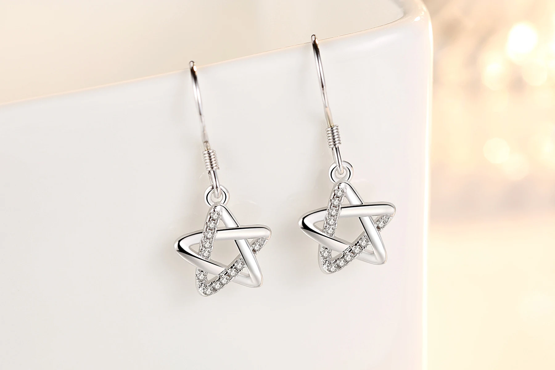 Title 3, Zirkoon holle pentagram kwast oorhangers. Mysti...