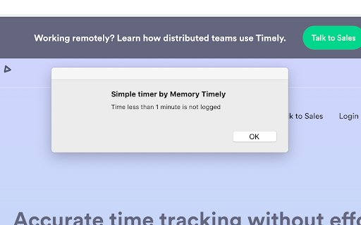 T-Click: Timer to log work to Timely