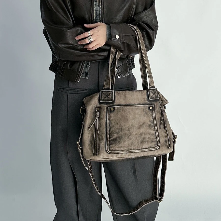 Title 3, Bolsa mensageiro retrô feminina com estilo vint...