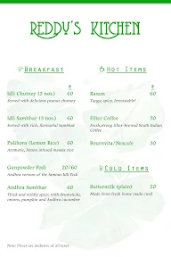 Reddy's Kitchen menu 1