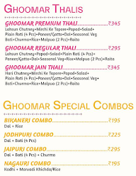 Ghoomar Traditional Thali Restaurant menu 3