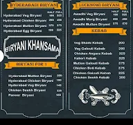 Biryani Khansama menu 1