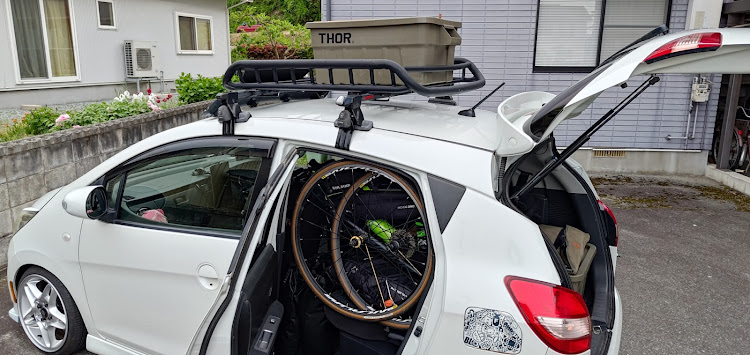 セルボの車とアウトドアスポーツ・ロードバイク積載・キャンプ仕様・10月も宜しくお願いします・バイクパッキングに関するカスタム事例の投稿画像2枚目