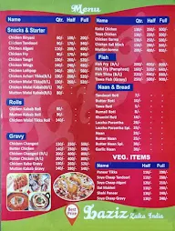 Laziz Zaika India menu 1