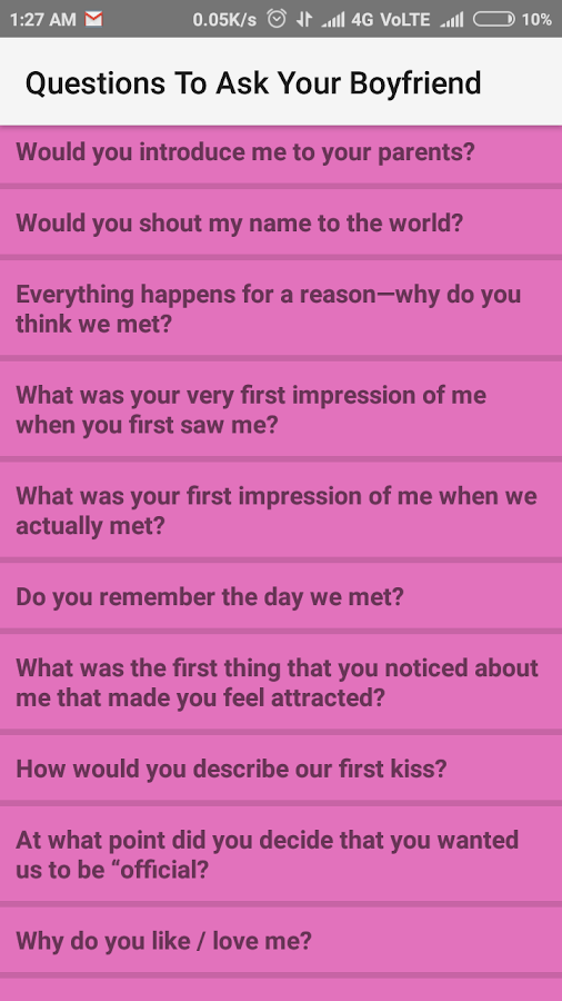 Questions To Ask Your Boyfriend - Android Apps on Google Play