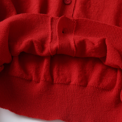 Title 2, Blended Short Round Neck Knitted Cardigan Jacket