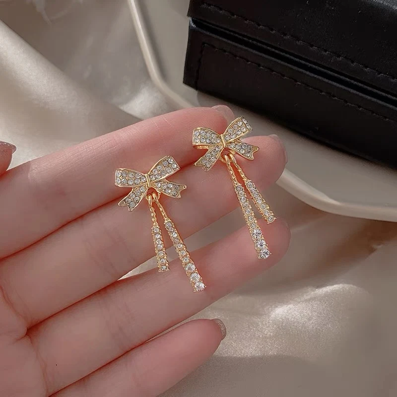 Title 5, Nieuwe Super Fairy Bow Stud Oorbellen voor Dame...