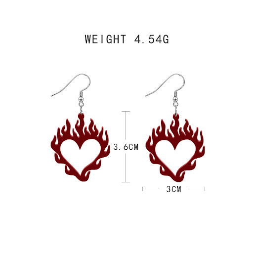 Title 8, Environmental Acrylic Earrings Halloween Red Lo...