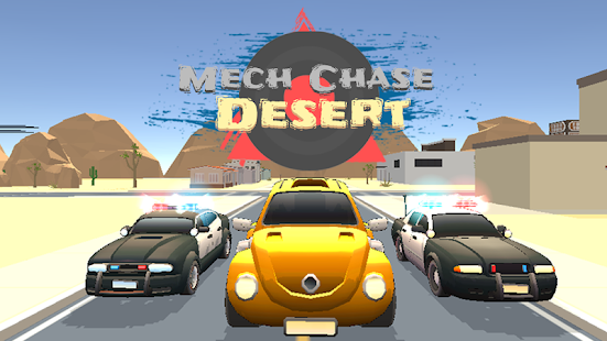 mech chase desert - náhled