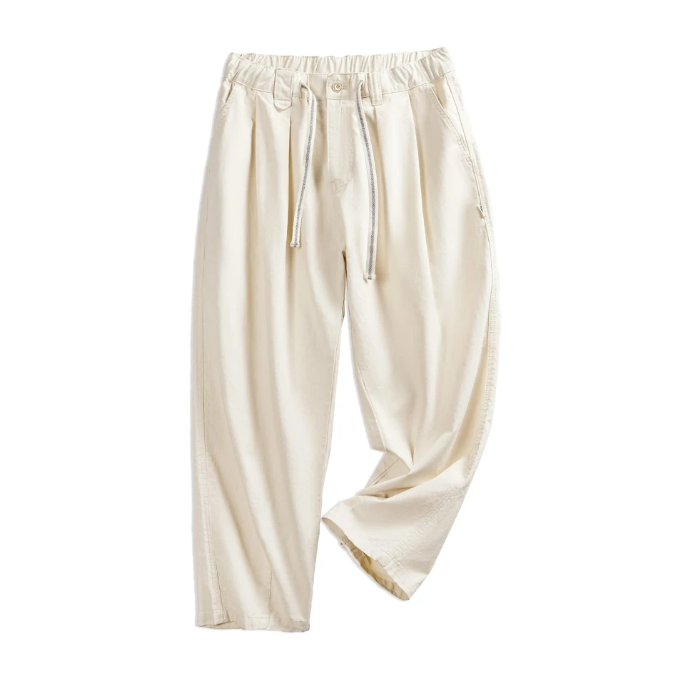 Pantalon de loisirs ample à jambes larges pour homme printemps Confort et style décontracté pour hommes, idéal pour le quotidien, look cool et tendance.