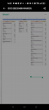 Mumbai Farsan(Lakhumal Kundanmal) menu 1