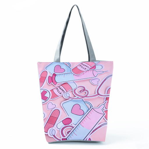 Title 2, Medical Print Ladies Shoulder Bag Large Capacit...