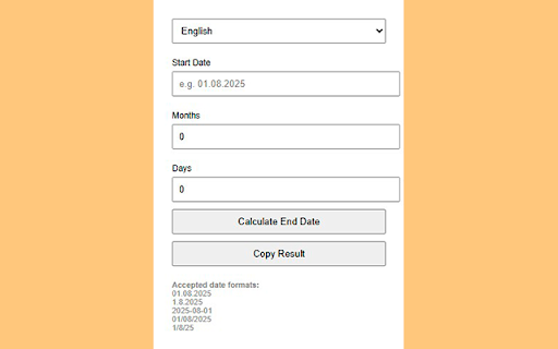Rental End Date Calculator