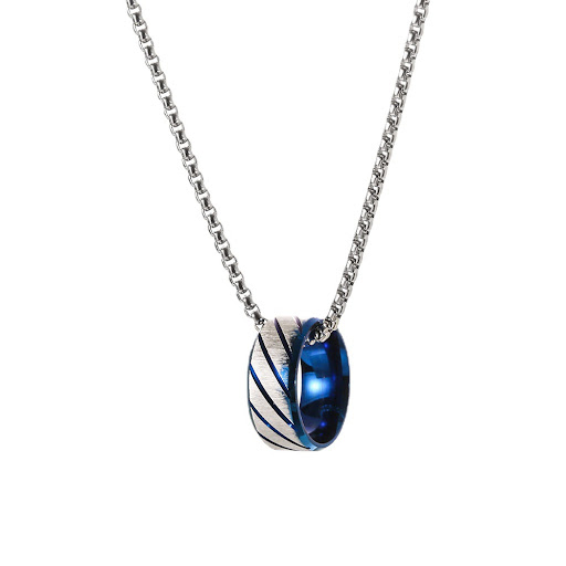 Title 5, Titanium Steel Necklace Mens Hip Hop Niche Uni...