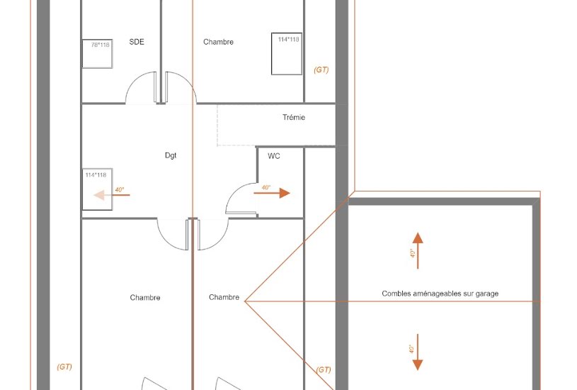  Vente Terrain + Maison - Terrain : 808m² - Maison : 85m² à Villeperdue (37260) 