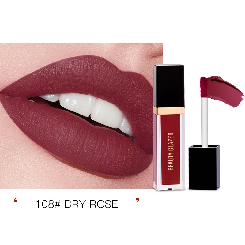 Matte No Stain On Cup Lip Gloss 24 Colors New Long Lasting Intense Color Hydration Perfect for All Day