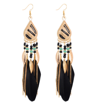 Bohemian feather earrings