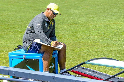 Coach Russell Domingo of the Proteas during the South African national cricket team training session at Bidvest Wanderers Stadium on January 17, 2017 in Johannesburg, South Africa.