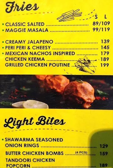 New Delhi Fried Chicken and Co menu 