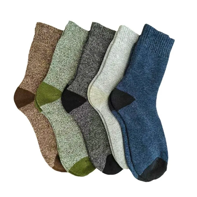 Heren Wintersokken Fleece-gevoerd Verdikte Warme Sokken voor Mannen. Extra Dik & Comfortabel. Ideaal voor Koude Dagen en Bescherming tegen de Kou.