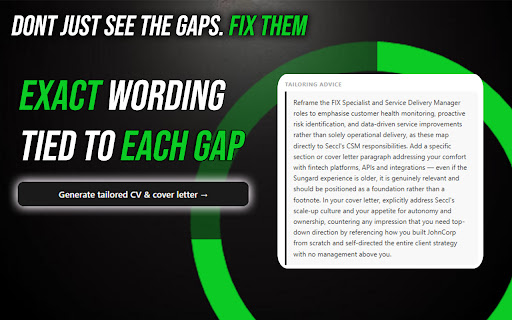 CV Align - Honest Job Matching CVs & Cover Letters screenshot 4