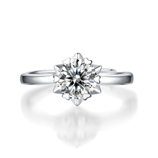 Title 3, S925 Moosanshi Snowflake Star Awn Ring Creative...
